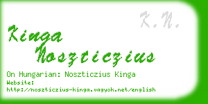 kinga noszticzius business card